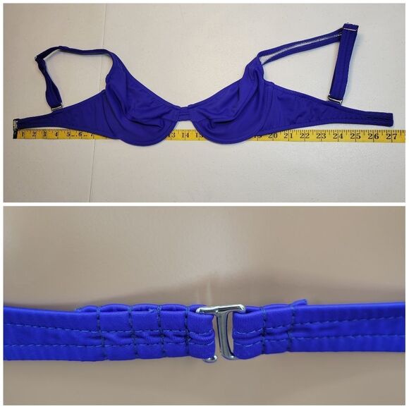 Venus Vintage Women's Blue Bikini Matching Set Swimsuit Bathing Suit - Picture 13 of 14